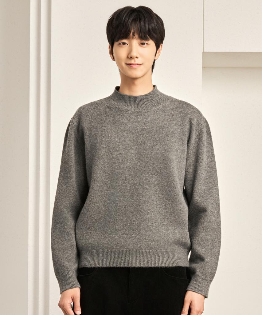 HYOJI Fw Soft Touch Mock Neck Crop Knit (4 Colors)