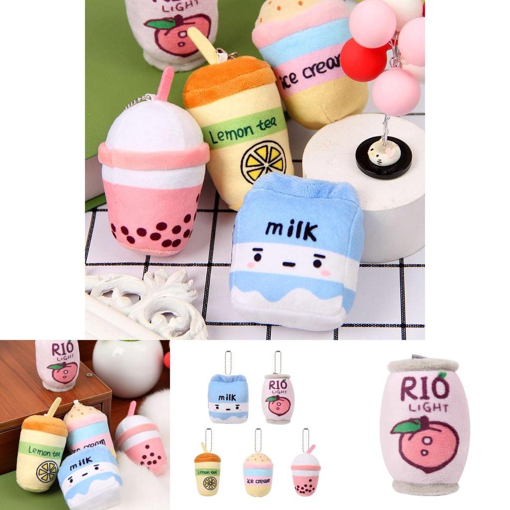 Lemon Milk Boba Cup Soft Plush Toy Pendant Perfect Gift