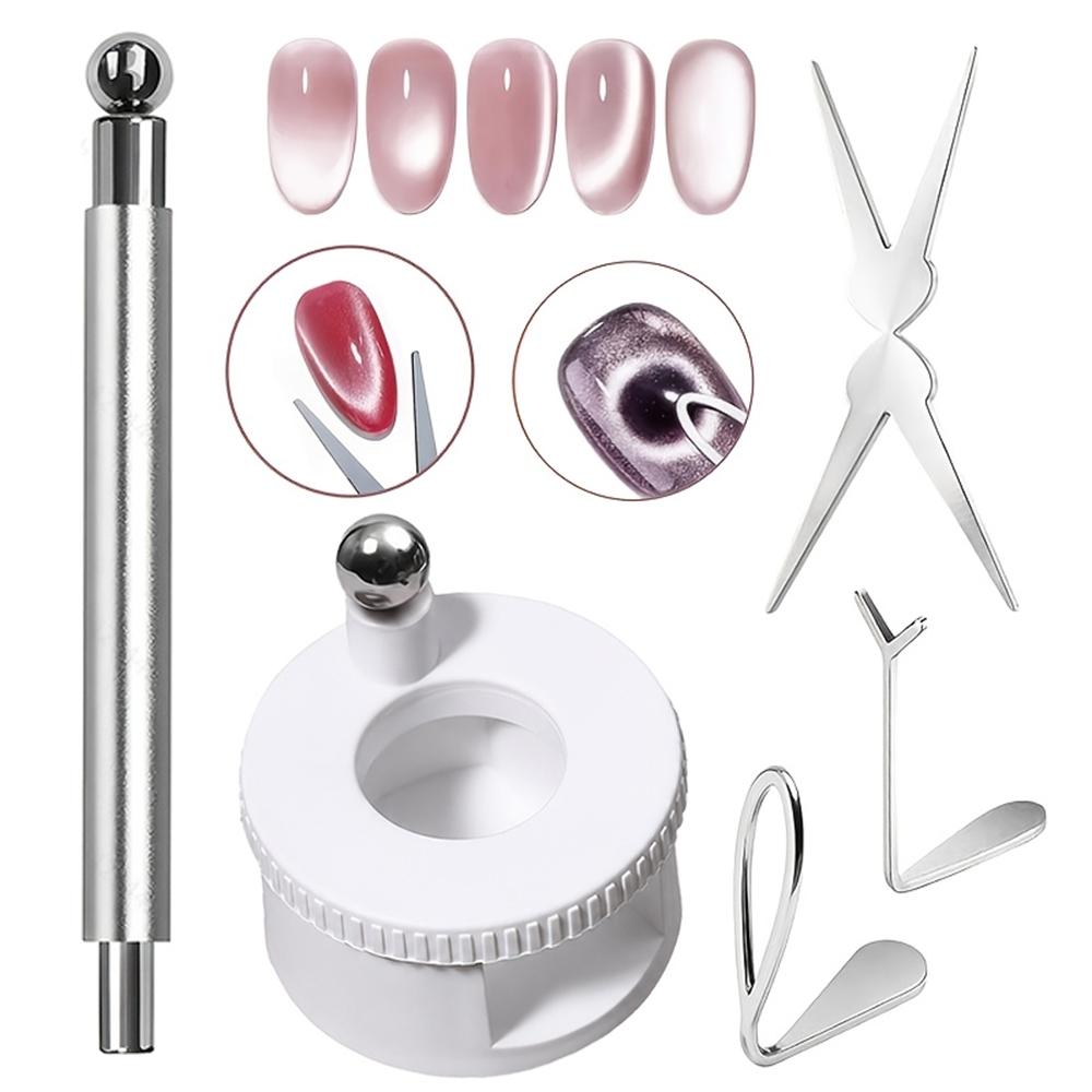 Rotating Cat Eye Nail Magnet Wide Light Glass Bead Effect Multifunctional Strong Automatic Nail Art Magnetic Gel Nail Polish