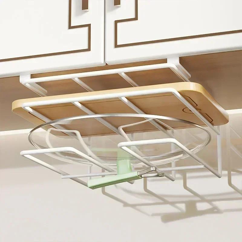 Küche Stanzenfrei Multifunktional Topfdeckel Schneidebrett Platzierung Aufbewahrungsregal Schrank Hängeschrank Unterer Hänger KTY
