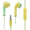 Prendre In-Ear Wired Earphones with Built-in Microphone and Remote Control for Smartphones, Music, Calls, and Tablets - Two-Tone Color (Green &
