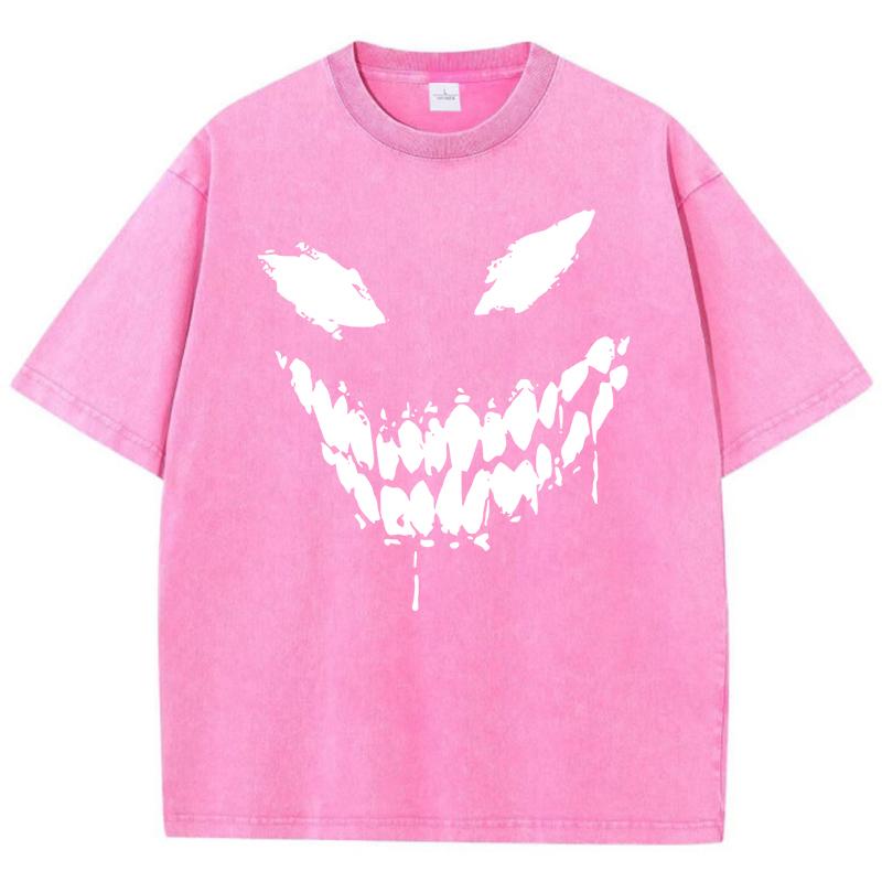 Venom Face Pattern Print Printingt Shirt Men'S Fashion Pattern T-Shirts Design Harajuku Tee Shirt Senior Cotton
