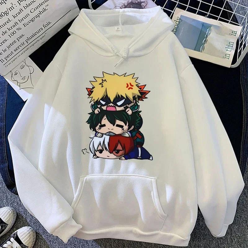 Japanese Cartoon Anime Hoodies Men Women Casual Harajuku Fashion O-Neck Long Sleeve Pullover Autumn Winter Fleece Sweatshirts