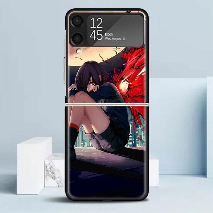 G-Ghoul Tokyo Touka Kirishima Phone Case For Samsung Galaxy Z Flip7 Flip6 5G Flip5 Flip4 Flip3 ZFlip 7 6 3 4 5 Shockproof Back C