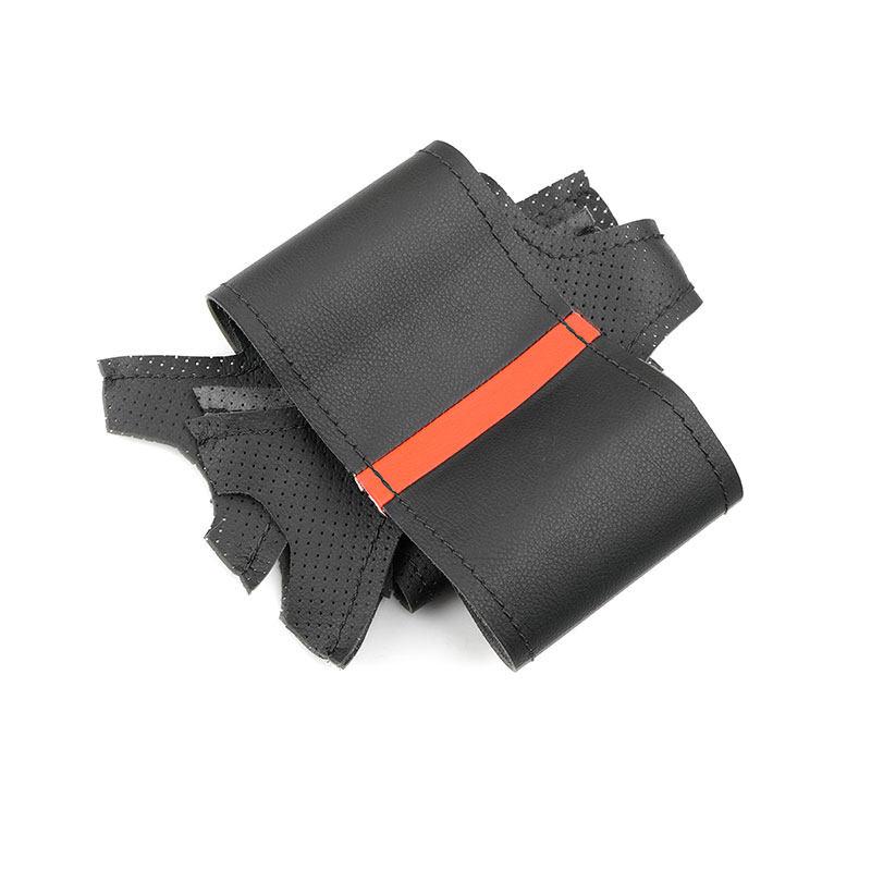 For Ford Focus 3 2015 2016 2017 2018 Kuga Escape C-MAX Ecosport 2018 Hand Stitched Car Steering Wheel Cover Leather Trim