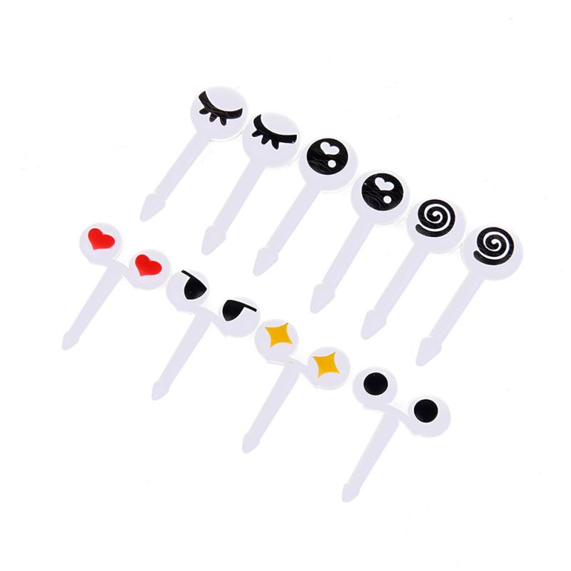 Dekorative Stick Obst Gabel Dekorative Stick Wiederverwendbare Kunststoff Obst Gabel Kinder Mittagessen Bento Box Zubehör Cartoon Mini Zahnstocher