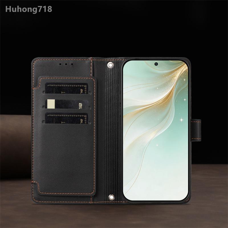 For Realme 13 14 14T 14X 15 15T Pro Plus 5G Flip Wallet Case Leather Cover With Card Slot Silicone Hand Strap Wireless Charging