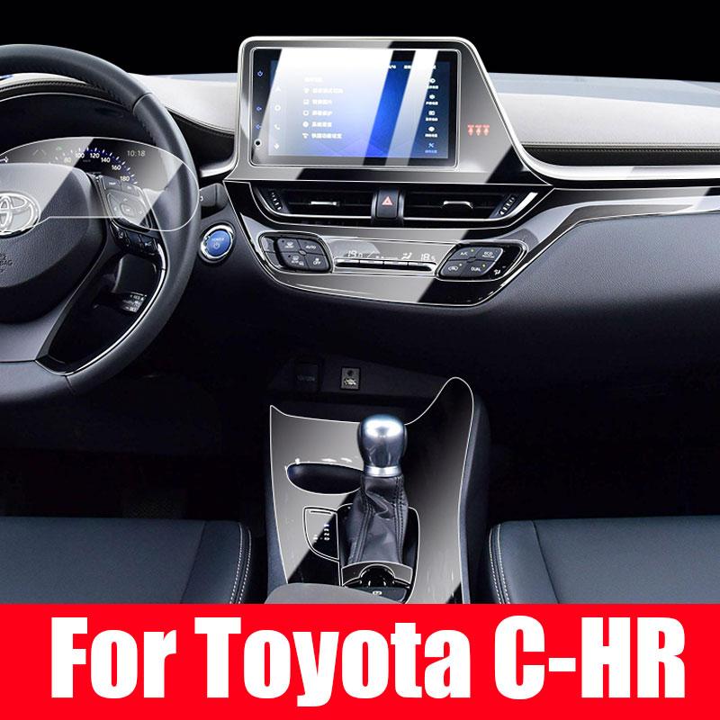 TPU film Transparent Sticker Center Console Protective Cover For Toyota CHR XA10 2018