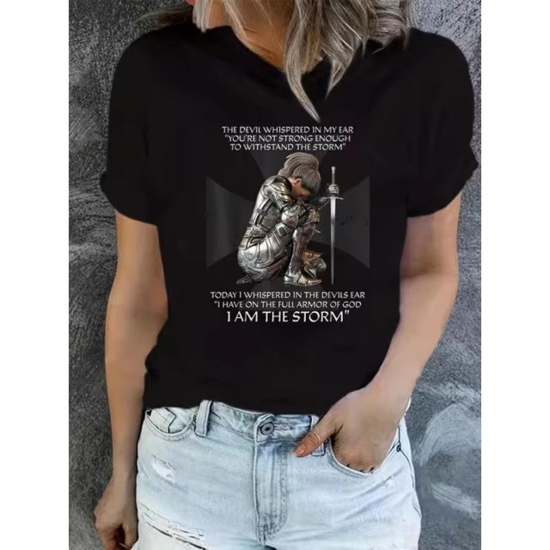 Trendy Women's 3D Letter Printed Summer New T-shirt Casual Personality Versatile Short Sleeved Outdoor High-quality Top