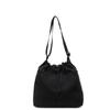 Nylon Bucket Bag With Drawstring Closure For Casual Daily Use