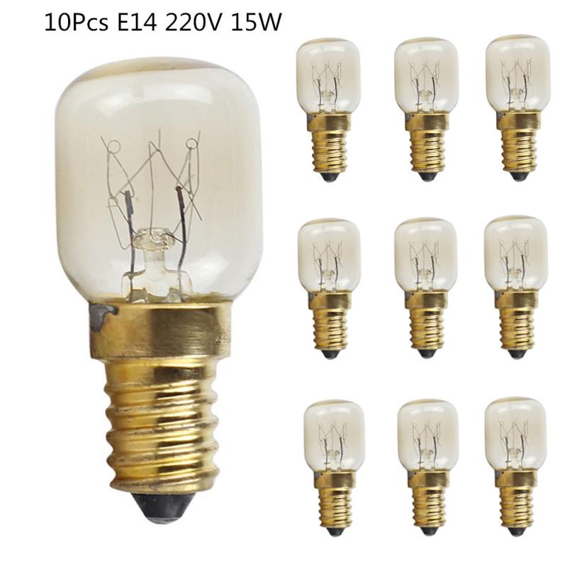 10Pcs 15W/25W E14 220V 300 Degree High Temperature Resistant Microwave/Oven Bulb