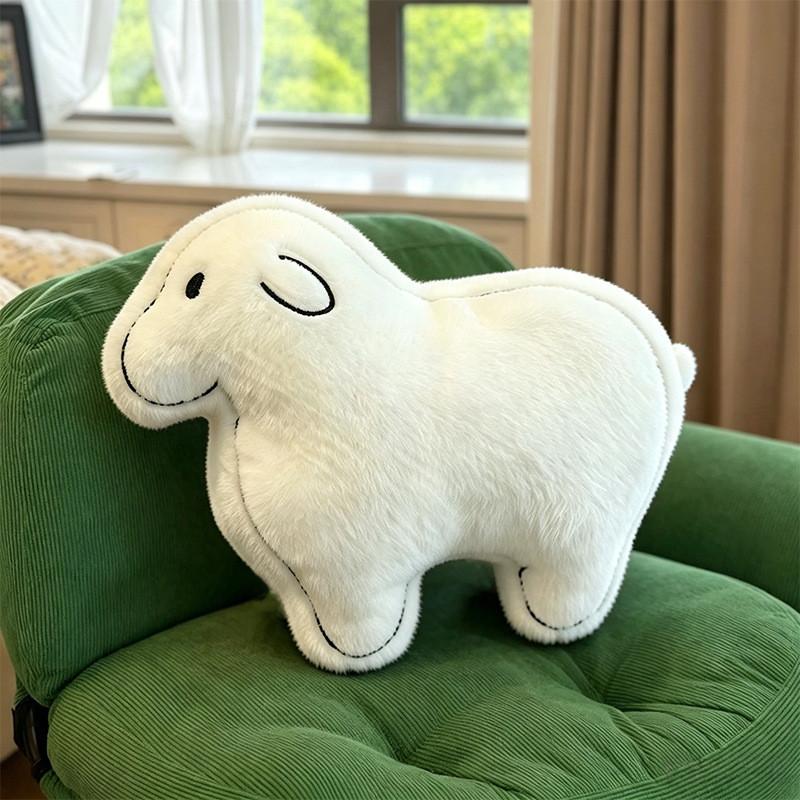 Cuscino Pecora di Peluche per Bambini Morbido Giocattolo Cartone Animato Regalo Coccoloso per Bambini