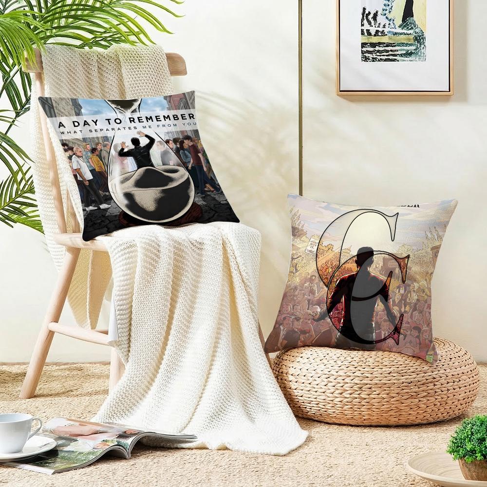 AA Day To RememberS Cushion Cover Breathable and Skinfriendly Linen Pillowcase Square Removable and Washable Cushion
