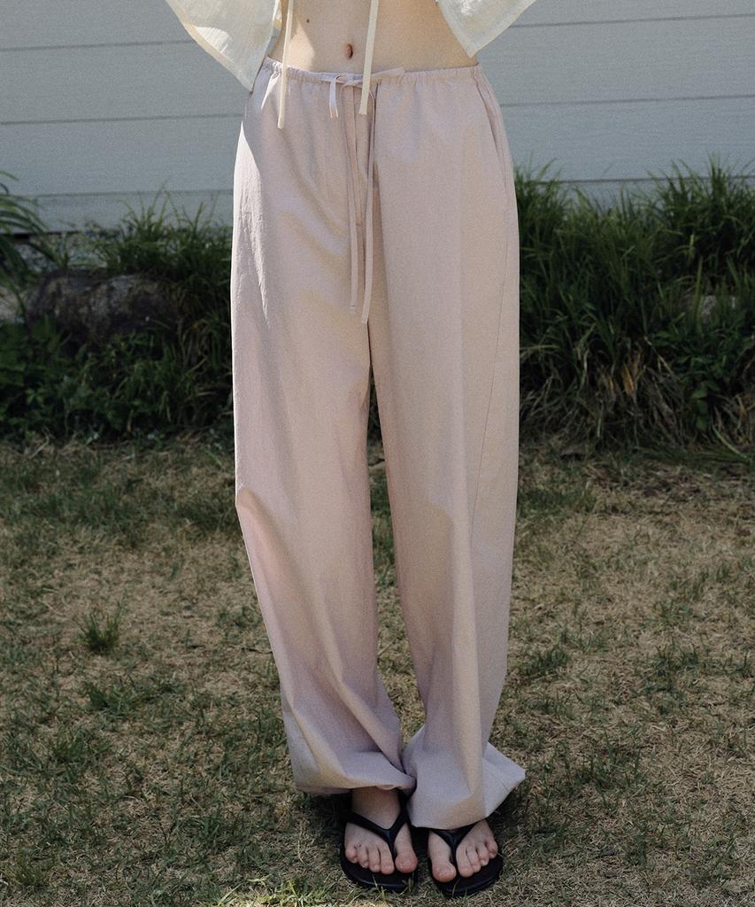 Beullaengkeu03 Cotton Banding Harem Pants (Lavender Pink)