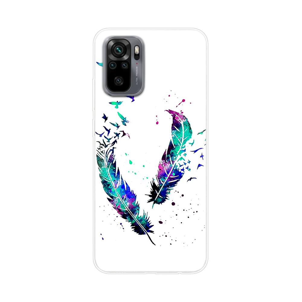 Silicone Flower Phone Case For Xiaomi Redmi Note 10 Case 6.43'' Lovely TPU Back Cover For Xiomi Redmi Note10 Pro Bumper Shells