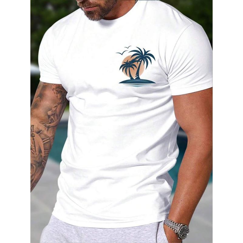 Zomer Casual Alledaags Heren T-shirt met Korte Mouwen Hawaïaans Heren Mode T-shirt Buiten Strand Heren Ronde Hals T-shirt 3D Print