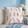 Lavender Flowers Cushion Cover Short Plush Soft DoubleSided Printing Pillow Case Cozy Sofa Bedroom Home Decor Gift