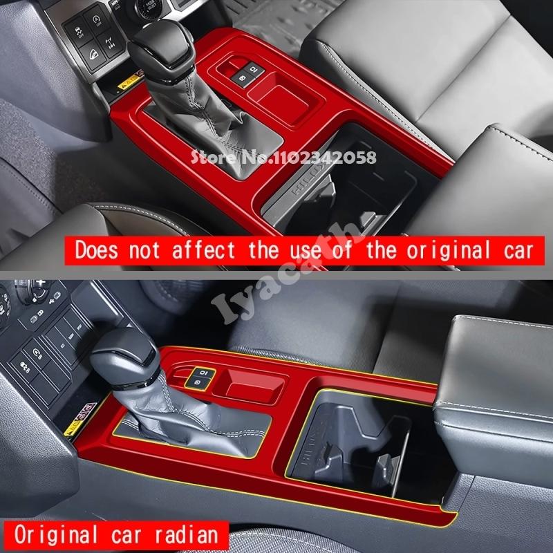 RHD FOR TOYOTA HILUX 2026 2027 ABS Carbonfiber Center Control Gear Shift  Front Water Cup Holder Decoration Panel Cover Sticker