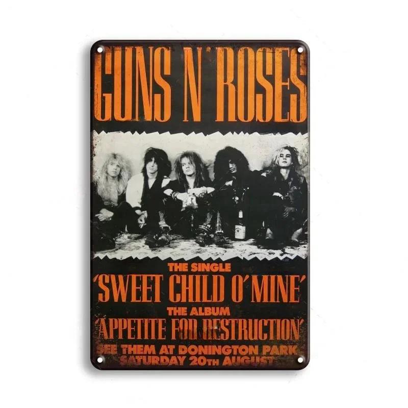 Vintage Classics Rock Band Poster Metal Plaque Tin Sign Shabby Chic Music Bar Club Wall Decoration Accessories Home Decor Plates