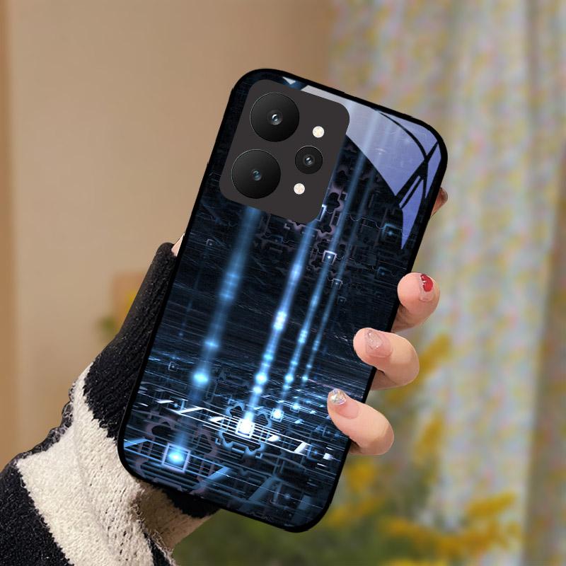 Luxury Tempered Glass Case For Realme 15 5G RMX5106 RMX5105 Phone Cover Full Protective Shockproof Shell Fundas Cartoon Capa