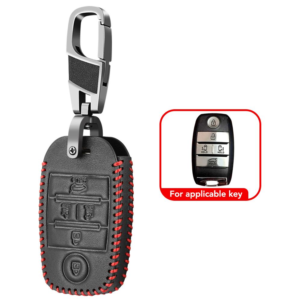 PU Leather Key Case 4Button Keyless Entry Smart Key Cover For Kia Sorento/Rio/Rio5/Optima/K5/K4/KX3/Rio 4 L260