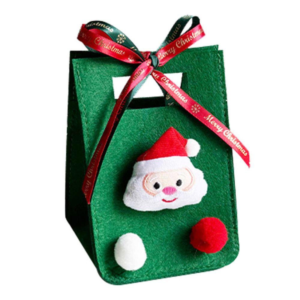 2PCS Thickened New Year Gift Bag Felt Cloth Felt Candy Pouch Christmas Gift Bag Family Gathering