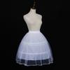 Women Crinoline Petticoat White Hoop Skirt 19.7in Short Ball Gown Half Slips Girls Underskirt for Wedding Bridal Dress