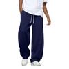 Heren Effen Kleur Losse Wijde Pijp Joggingbroek Heren Casual Mode Joggingbroek