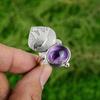 Natürlicher Stern-Amethyst Statement-Vogel Verstellbarer Ring 925 Silber Für Damen