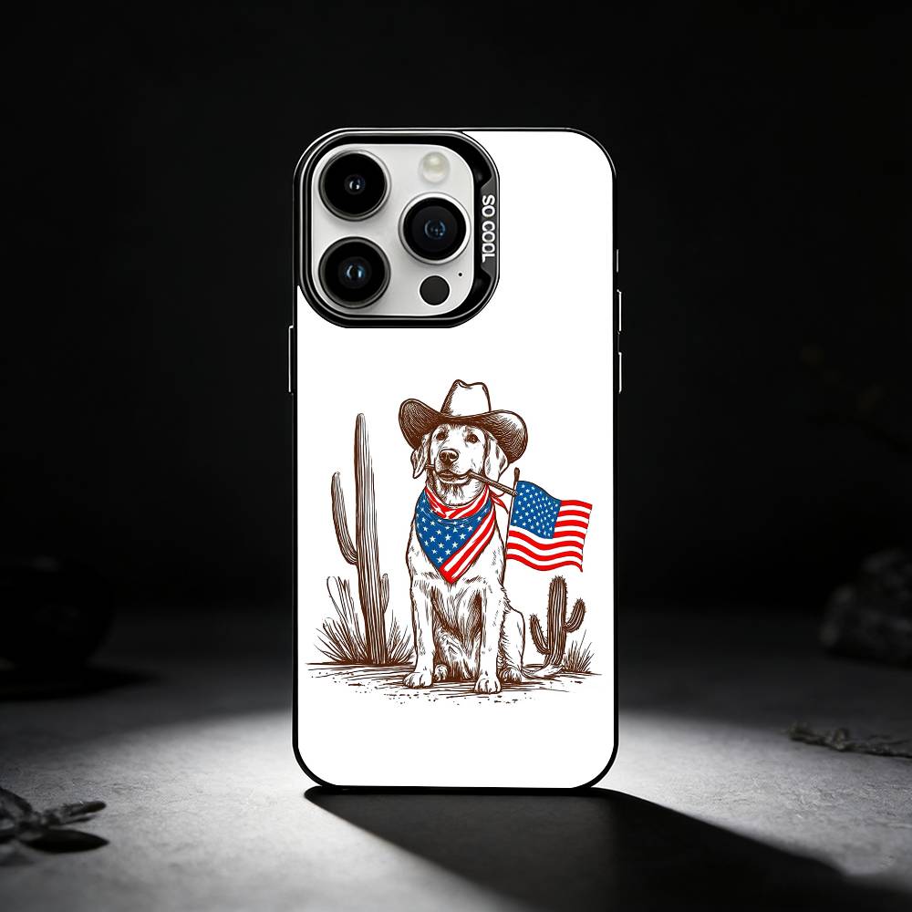 American Flag Phone Case Phone Case For iPhone 17,16,15,14,13,12,11 Plus,Pro Max,XS,Colored Silver Phone Case