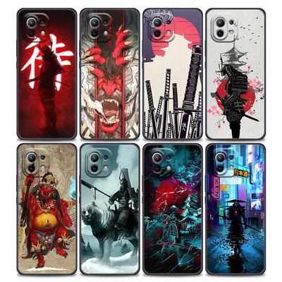 Vörös Nap Japán Szamuráj Démon Művészet Anime Tok Xiaomi Mi 9 9se 8 10 10T A2 Lite 10S 9T CC9 Note 10 Pro 9Lite 5G Borító Fundas