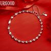 925 Sterling Silver Fashion Side Chain Charm Bracelet Gift Jewelry