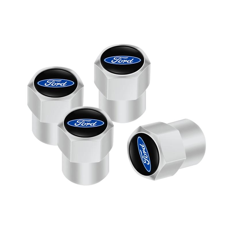 4Pcs Car Emblem Metal Bolt-in Wheel Tire Valve Caps Dust Cover For Ford ST Line Focus Fiesta Puma Ranger Kuga MK7 MAX Mondeo Knsh65