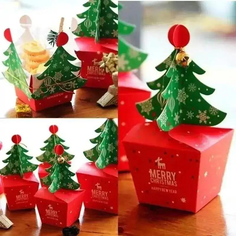 20Pcs Christmas Candy Box Christmas Gift Packaging Box Children's Gift Candy Christmas Packaging Box Wedding Guest Gift Box