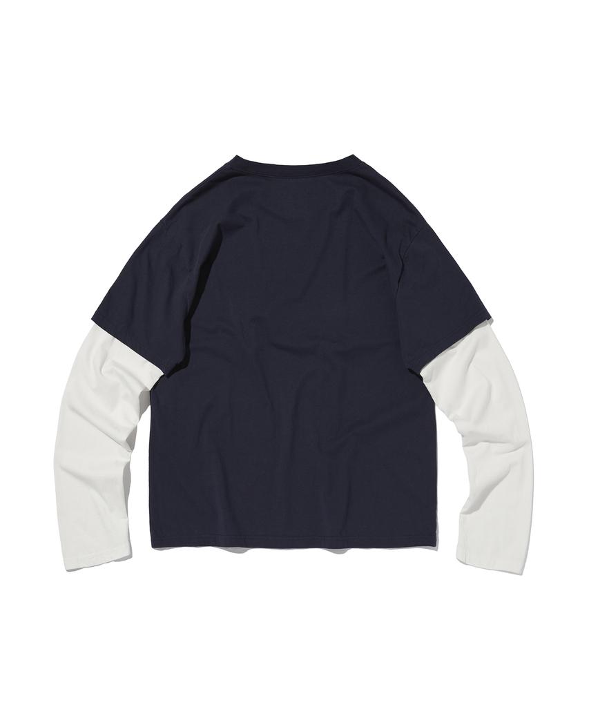 SUADE Color Layered Long Sleeve [Navy]