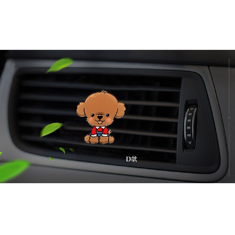 Cute Dog Style Acrylic Air Freshener Conditioner Vent Outlet Decoration Perfume Clip Fragrance Auto Interior Smell