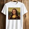 Funny Meme Mona Lisa Graphic Soccer T-Shirt 100%Cotton Men's Women's Y2k Oversized Tshirt Casual Tee