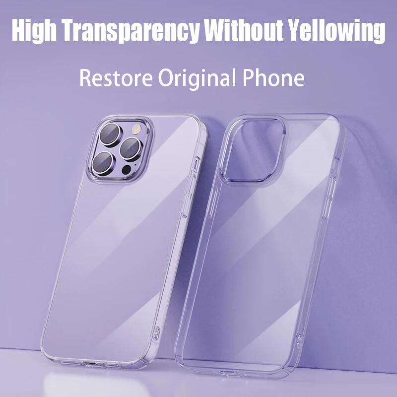 Luxusné priehľadné puzdro na telefón pre iPhone 13 12 11 14 Pro Max X XR XS Max 7 6 6S 8 Plus Nárazuvzdorný mäkký silikónový priehľadný zadný kryt