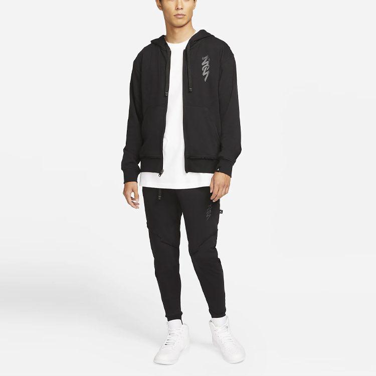 Jordan Sweatshirts Men's Black Hooded Moderate Cardigan DJ5870-010