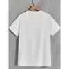 European Size Upgrade Your Style Game Tee Mens T-shirt White Top Elegant Classic Casual T-shirt, Street Style, Summer Casual Wear