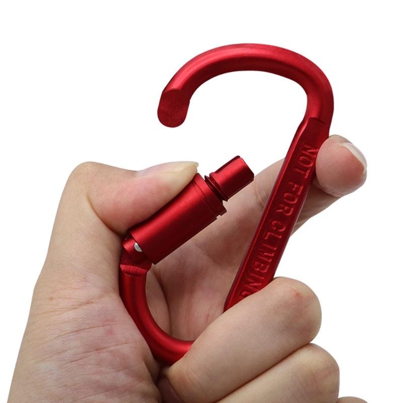 Heavy Duty Twistlock D-vormige Gesp Rotsklimmen Karabiner Vervanging Aluminiumlegering Bergbeklimmen D-ring Clip