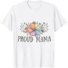 Proud Mama Shirt Rainbow Floral Pride Unisex Tee LGBTQ Ally Mom Gift Mom Hugs Top Boho Mothers Day Creative Aesthetic Gift