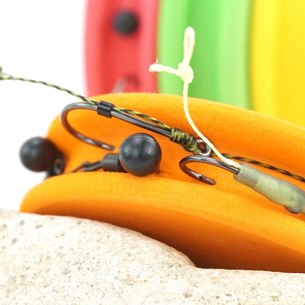 10pcs Fishing Rigs Winders Line Leader Wire Board Hook Holder Fishing Snell Leader Rigs Foam Spool Winding Line Board