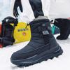 Bottes de sol épaissies antidérapantes pour hommes en hiver Chaussures en coton pour hommes Plus de velours Chaudes Bottes courtes antidérapantes et anti-neige pour femmes