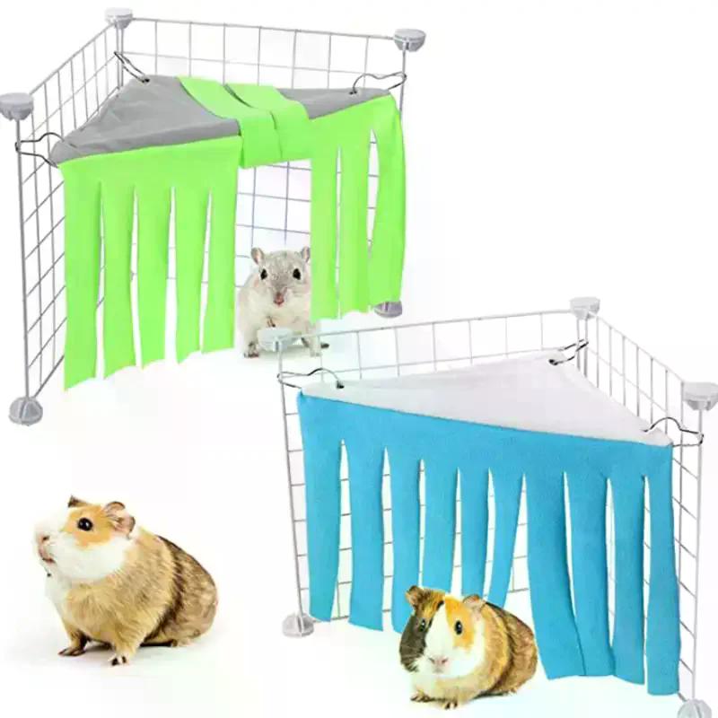 1Pcs Hammock Pet Tassel Corner Hidden House Hideout Cage Accessories Hamster Tent Nest Bed For Guinea Pig Chinchilla Hedgehog