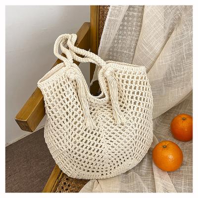 2025 Mode gewebte Tasche handgemachte Tasche gehäkelte Tragetasche Fransen-Schultertasche Handtasche gestrickte Tasche Tasche