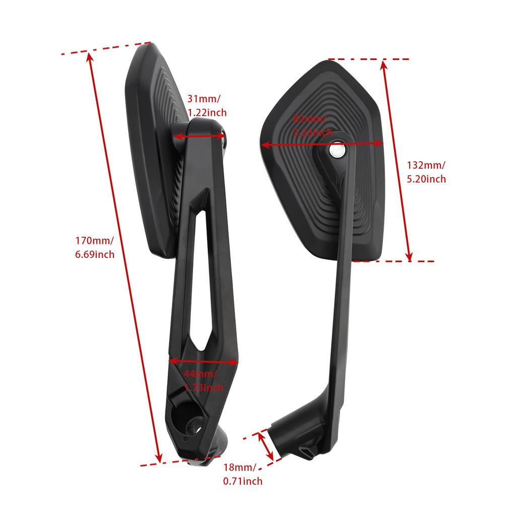 Mirror set Left & Right For BMW R1200GS LC / ADV /R1250GS/GSA /R1250R 2013-2024