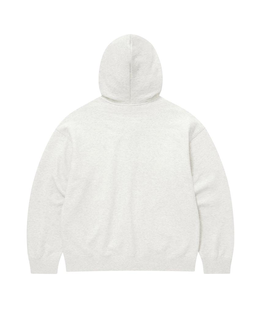 COVERNAT Small Logo Zip-Up Hoodie Heather Grey