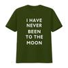 I Have Never Been To The Moon T Shirt Y2K Funny Meme Gag Weirdcore Clothing For Her Him Oddly Specific vintage Washed