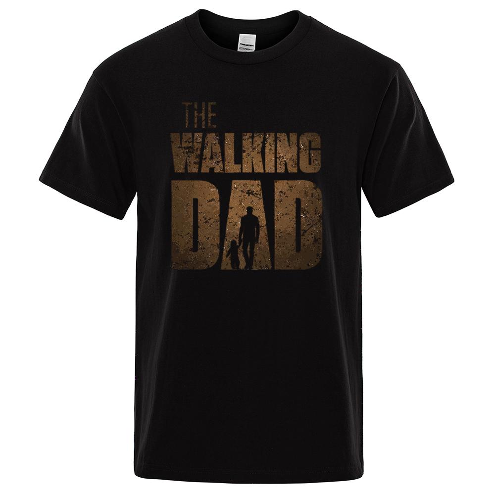 The Walking Dad Funny Street Printed T-Shirts Men Fashion Summer Tshirt Loose Oversized Cotton Short Sleeves Casual Tees